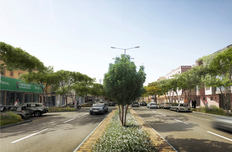 الرياض الخضراء – الهيئة الملكية لمدينة الرياض تصميم المسطحات الخضراء لأحياء قرطبة والجزيرة